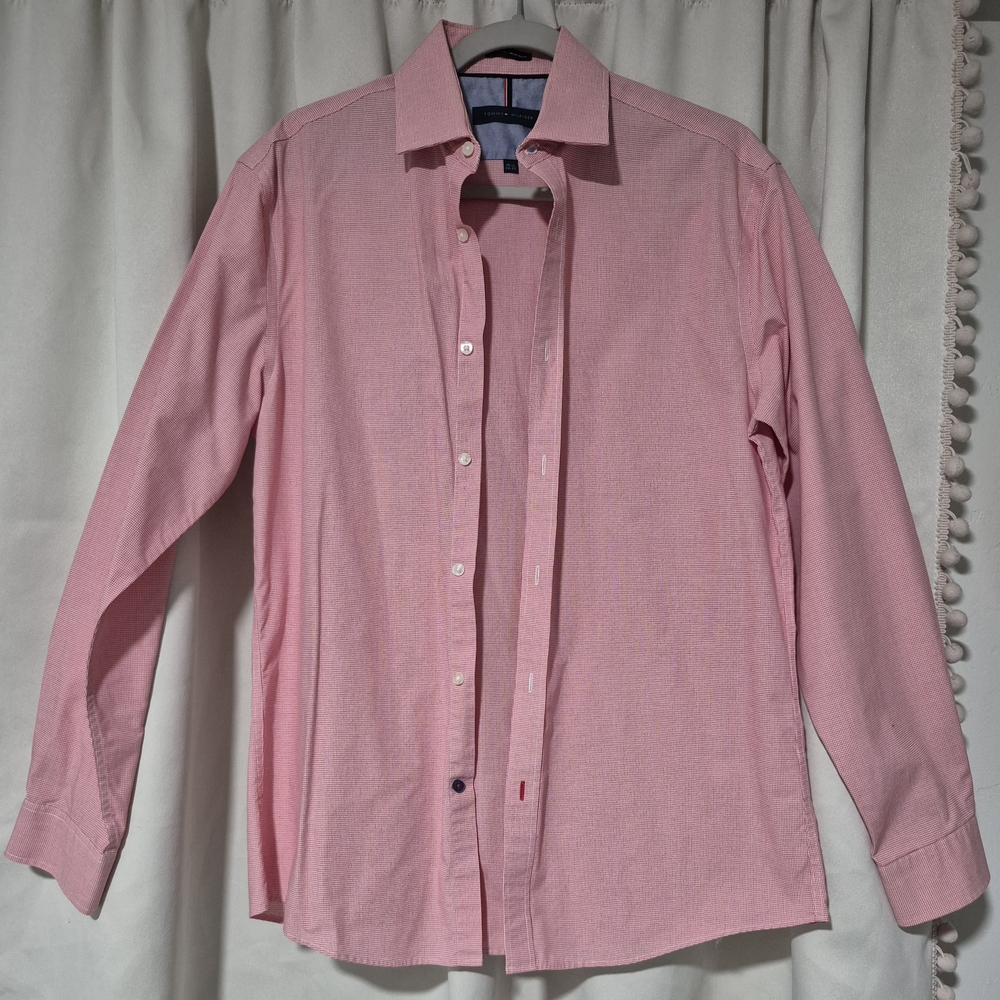 Tommy Hilfiger Men's Pink Casual Button Down Shirt